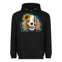 Black cocker spaniel sunflower Heavyweight Hoodie - Jasminsmagicworld