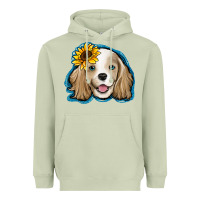 Matcha cocker spaniel sunflower Heavyweight Hoodie - Jasminsmagicworld