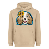 Mushroom cocker spaniel sunflower Heavyweight Hoodie - Jasminsmagicworld