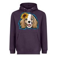 Plum cocker spaniel sunflower Heavyweight Hoodie - Jasminsmagicworld