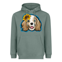 Sage cocker spaniel sunflower Heavyweight Hoodie - Jasminsmagicworld