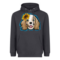 Smoke cocker spaniel sunflower Heavyweight Hoodie - Jasminsmagicworld