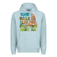 Blue Mist your nails say everything about you bbs Premium Hoodie - BundleAndBundleShop
