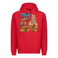Red your nails say everything about you bbs Premium Hoodie - BundleAndBundleShop