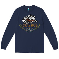 Navy cowboy dad Long Sleeve Tee - CowhideDigitalArt