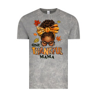 Cloud Rock one thankful mama afro messy bun Vintage Tee - texasbilliewilder