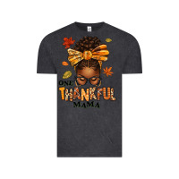 Vintage Black one thankful mama afro messy bun Vintage Tee - texasbilliewilder