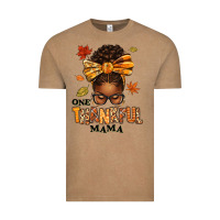 Vintage Coffee one thankful mama afro messy bun Vintage Tee - texasbilliewilder