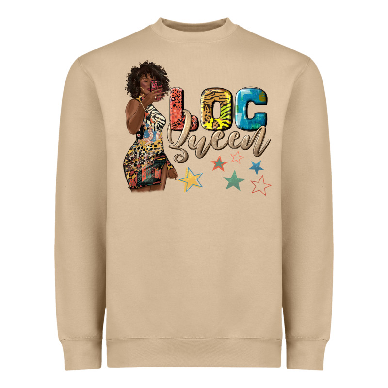 Afro Woman Loc Queen Heavyweight Sweatshirt by texasbilliewilder | Teevron