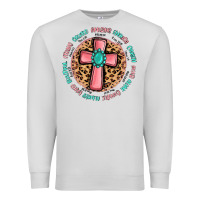 Dove Grey love myself cross Premium Sweatshirt - MaliasSmallBusiness