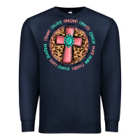 Navy love myself cross Premium Sweatshirt - MaliasSmallBusiness
