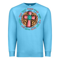 Ocean Blue love myself cross Premium Sweatshirt - MaliasSmallBusiness