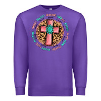 Purple love myself cross Premium Sweatshirt - MaliasSmallBusiness