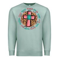 Seafoam love myself cross Premium Sweatshirt - MaliasSmallBusiness