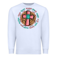 White love myself cross Premium Sweatshirt - MaliasSmallBusiness