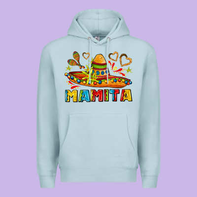 Mamita And Sombrero With Lime Flowers Premium Hoodie Designed By Adodesignshop