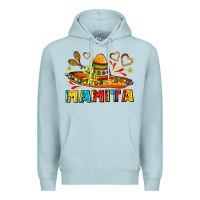 Blue Mist mamita and sombrero with lime flowers Premium Hoodie - AdoDesignShop