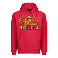 Cardinal mamita and sombrero with lime flowers Premium Hoodie - AdoDesignShop