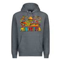 Rock mamita and sombrero with lime flowers Premium Hoodie - AdoDesignShop