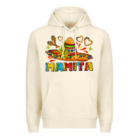 Sandshell mamita and sombrero with lime flowers Premium Hoodie - AdoDesignShop