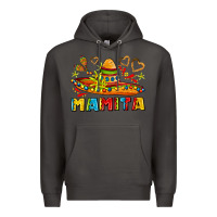 Smoke mamita and sombrero with lime flowers Premium Hoodie - AdoDesignShop