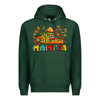 Sports Green mamita and sombrero with lime flowers Premium Hoodie - AdoDesignShop