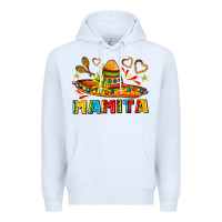White mamita and sombrero with lime flowers Premium Hoodie - AdoDesignShop
