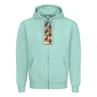 Seafoam dinosaur parasaurolophus pen wrap Zipper Hoodie - Artiststas