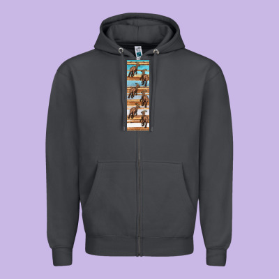 Dinosaur Parasaurolophus Pen Wrap Zipper Hoodie Designed By Artiststas
