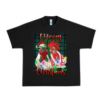 Black christmas roosters with background Urban Heavy Tee - RanaPortraitStore