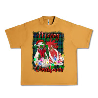 Christmas Roosters With Background Urban Heavy Tee | Teevron