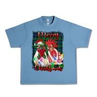 Pebble Blue christmas roosters with background Urban Heavy Tee - RanaPortraitStore