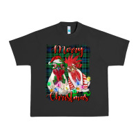 Pigment Black christmas roosters with background Urban Heavy Tee - RanaPortraitStore