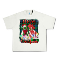 Pistachio christmas roosters with background Urban Heavy Tee - RanaPortraitStore