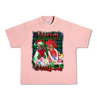 Salmon christmas roosters with background Urban Heavy Tee - RanaPortraitStore