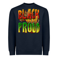 Navy black and proud Heavyweight Sweatshirt - texasbilliewilder