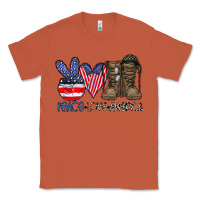 Copper peace love america Classic Tee - CowhideDigitalArt