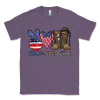 Lavender peace love america Classic Tee - CowhideDigitalArt