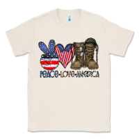 Natural peace love america Classic Tee - CowhideDigitalArt