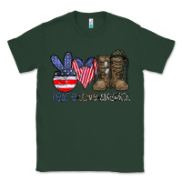Sports Green peace love america Classic Tee - CowhideDigitalArt