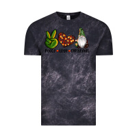 Cloud Black peace love gnomes christmas Vintage Tee - RanaPortraitStore