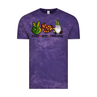 Cloud Purple peace love gnomes christmas Vintage Tee - RanaPortraitStore