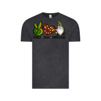 Vintage Black peace love gnomes christmas Vintage Tee - RanaPortraitStore