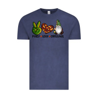 Vintage Denim peace love gnomes christmas Vintage Tee - RanaPortraitStore