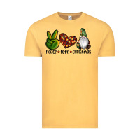 Vintage Mustard peace love gnomes christmas Vintage Tee - RanaPortraitStore