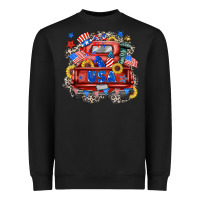 Black usa truck Heavyweight Sweatshirt - Zillion Design Studio