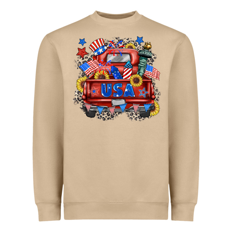 Usa Truck Heavyweight Sweatshirt by Zillion Design Studio | Teevron