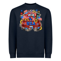 Navy usa truck Heavyweight Sweatshirt - Zillion Design Studio