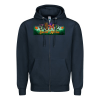 Navy home sweet home libbey glass Zipper Hoodie - BundleAndBundleShop