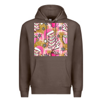 Coffee christmas cake and pink mug seamless pattern bbs Premium Hoodie - BundleAndBundleShop